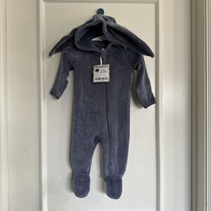 Kate Quinn NWT 3-6 Months Bunny Bunting Stone Blue Baby